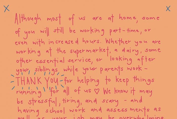 Emily's poster to class