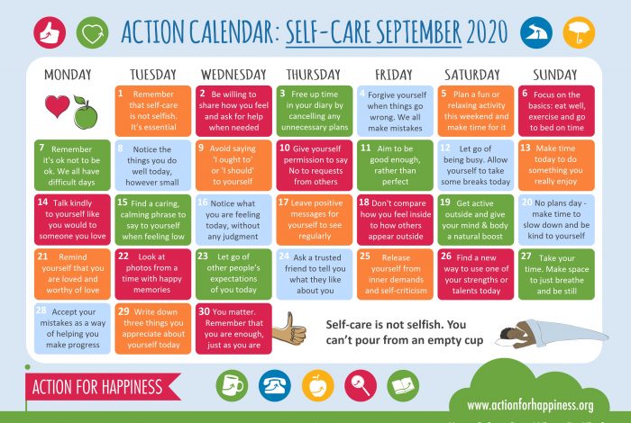 Action for Happiness calendar