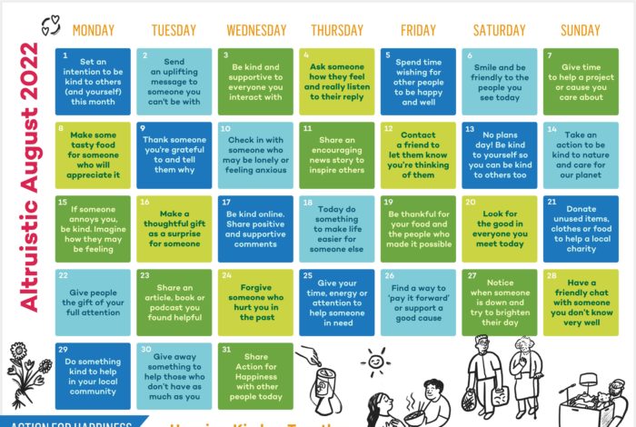 kindness calendar kindness calendar