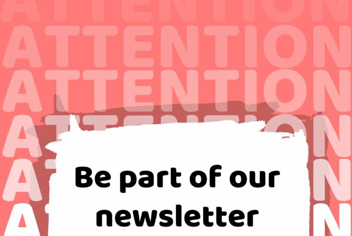 Be part of our newsletter!